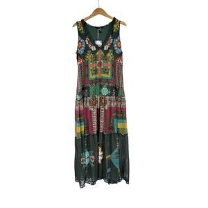 Desigual NWT Nicole Aztec Southwestern Print Boho Maxi Dress Womens US 8 42